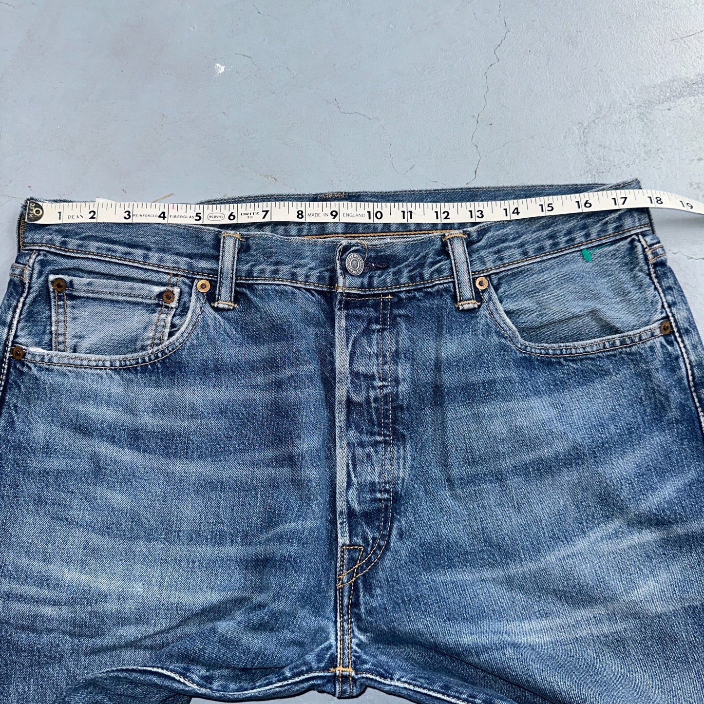 Levis 501 Y2K XX Straight Leg Jeans Blue VTG Med Wash 36x34 Act 35x33