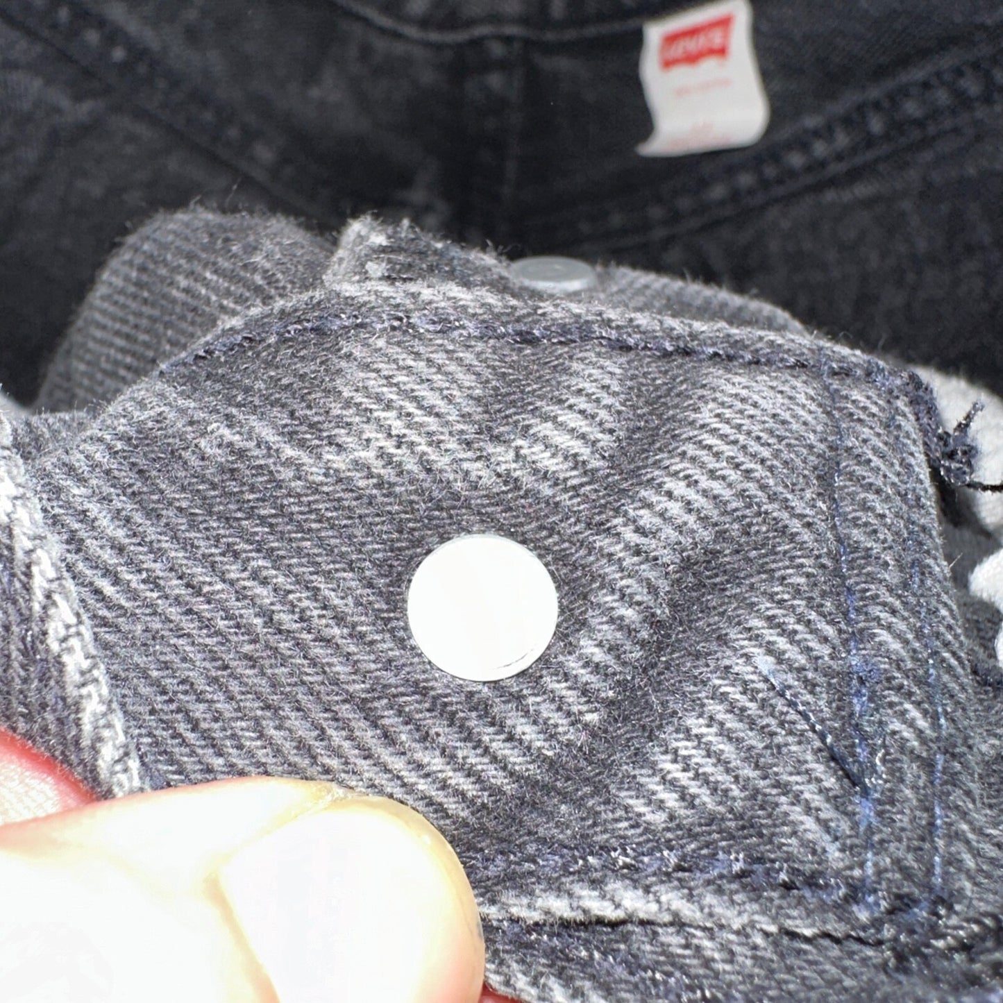 Levis 501 Vintage 90s USA XX Straight Leg Jeans Black Wash 11 Act Altered 27x26