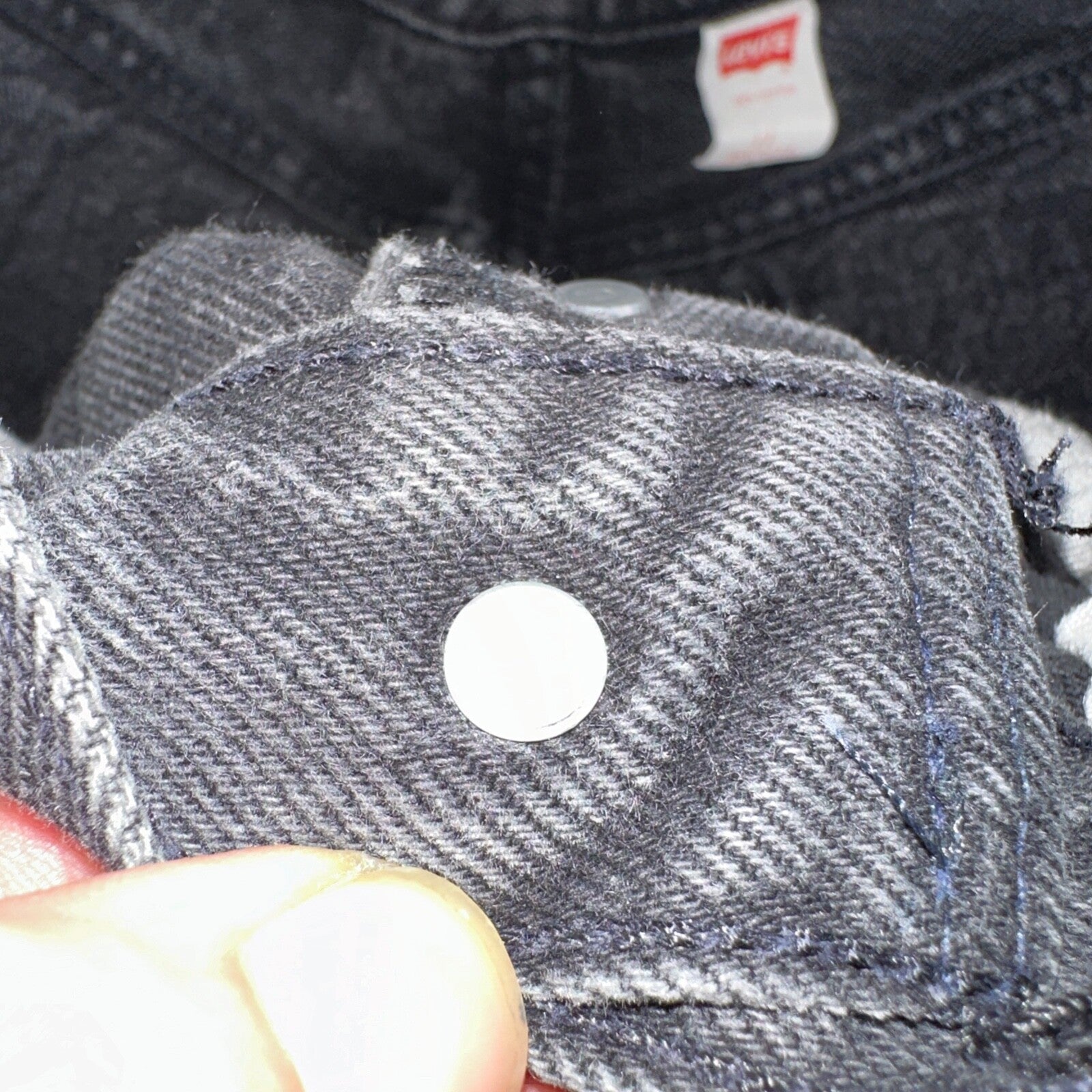 Levis 501 Vintage 90s USA XX Straight Leg Jeans Black Wash 11 Act Altered 27x26