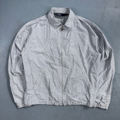 Polo By Ralph Lauren VTG 90s Harrington Jacket Hickory Stripe Workwear Ricky