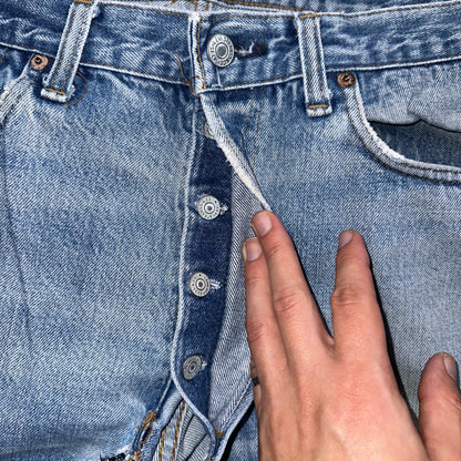 Levis 501 Vintage 80s Redline Selvedge USA XX Jeans Light Wash 36x36 Act 33x32
