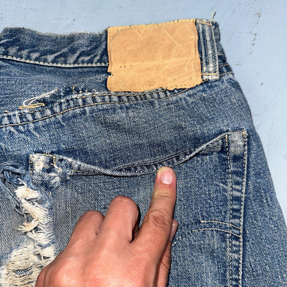 Levis 501 XX Big E Vintage 40s Redline Selvedge USA XX 1940s 50s Jeans 29x28