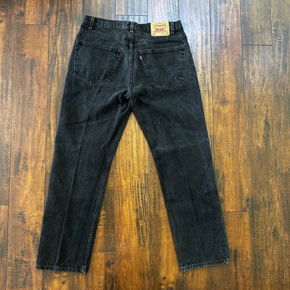 Levis 505 Vintage 90s Straight Leg XX Mexico Jeans 38x32 Black Wash Act 33x30