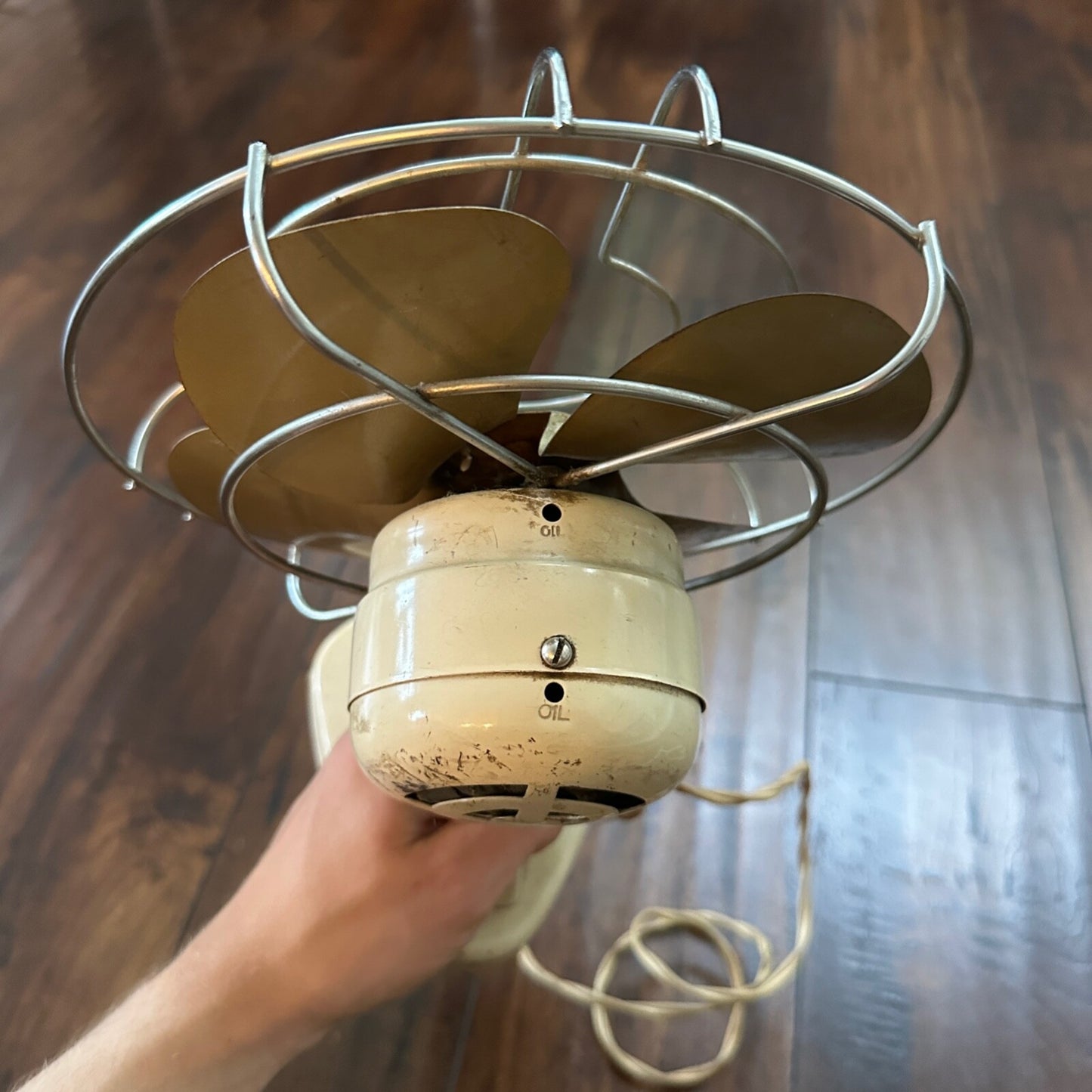 VINTAGE KNAPP MONARCH JACK FROST PORTABLE FAN DIA 1940'S USA Metal TESTED