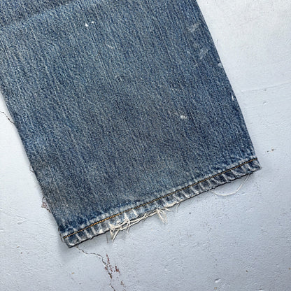 Levis 501 Vintage Y2K XX Straight Leg Jeans Blue Med Wash Paint 38x30 Act 38x29