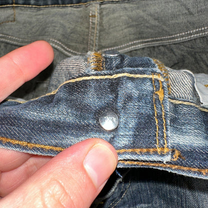 Levis 501 Vintage Y2K XX Straight Leg Jeans Blue Med Wash 34x34 Act 34x32