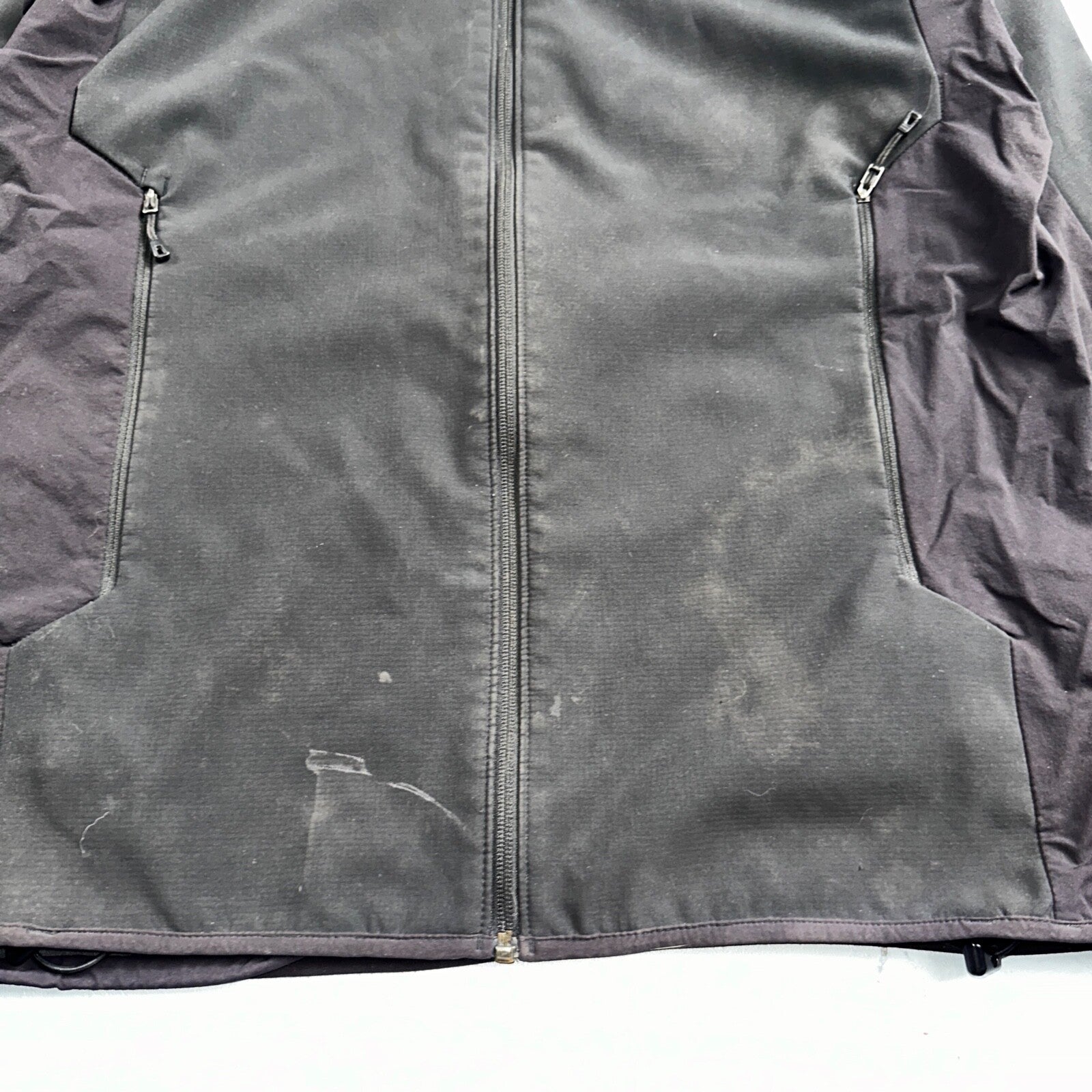 Patagonia Men’s L Black Adze Polartec Hybrid Jacket Coat Company Logo Full Zip