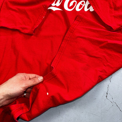 Coca Cola Soda VTG T Shirt Y2K Red Promo Basic Cool 2000s Drink Energy