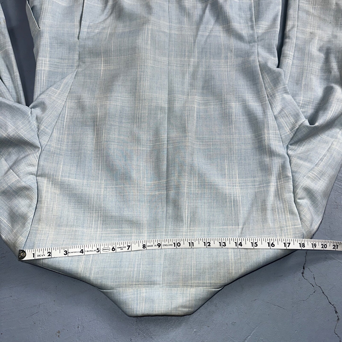 VTG Mens 3 PC Suit 44 Jacket Coat Pants Vest Plaid Rockabilly 70s Stained