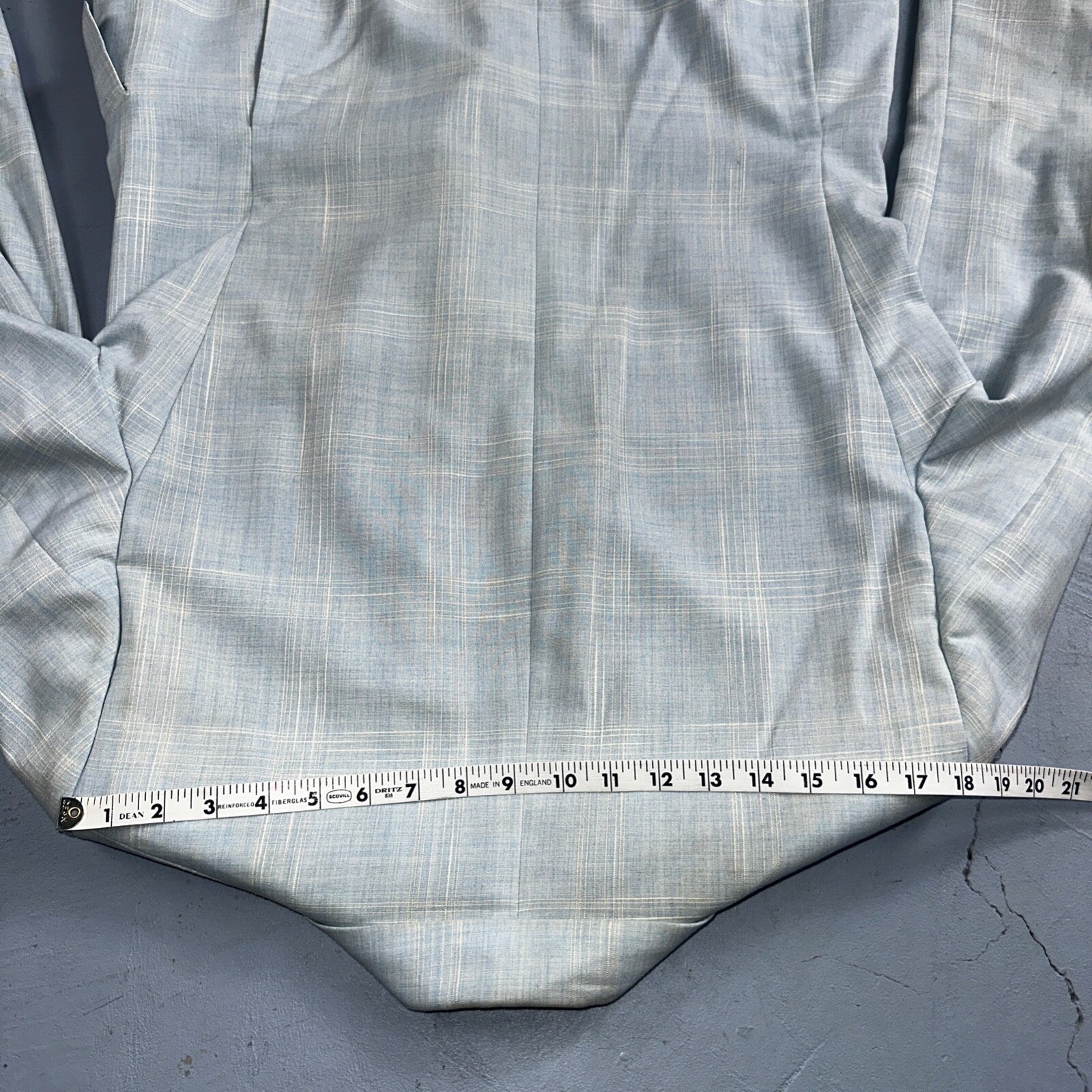 VTG Mens 3 PC Suit 44 Jacket Coat Pants Vest Plaid Rockabilly 70s Stained