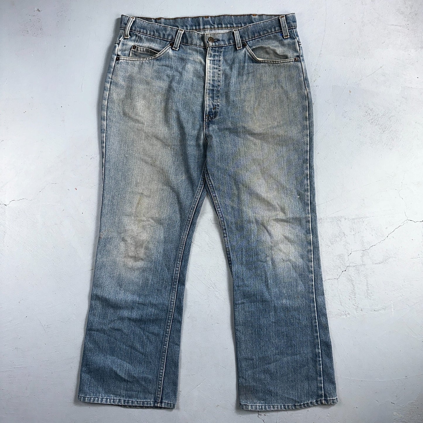 Levis 517 Vintage 80s USA Orange Tab Bootcut Flare Blue Jeans Talon Act 38x28