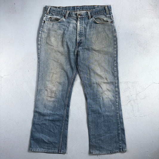 Levis 517 Vintage 80s USA Orange Tab Bootcut Flare Blue Jeans Talon Act 38x28