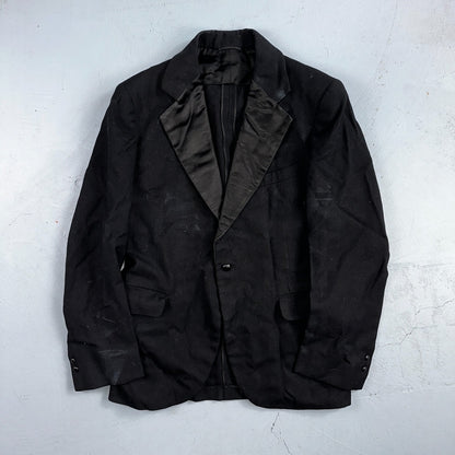 VTG 1920s Mens 1 PC Suit Tuxedo Coat Jacket Pants Black 20s 30s Antique