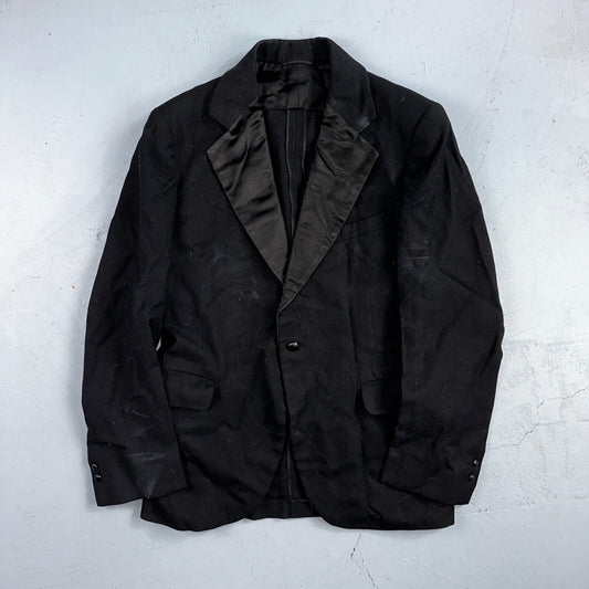 VTG 1920s Mens 1 PC Suit Tuxedo Coat Jacket Pants Black 20s 30s Antique