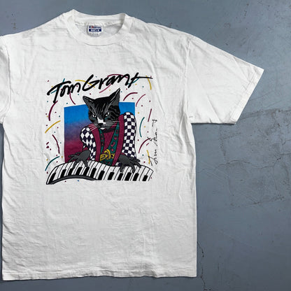 Tom Grant 80s Piano Cat Autographed VTG T Shirt Hanes XL Beefy Animal Music Jazz