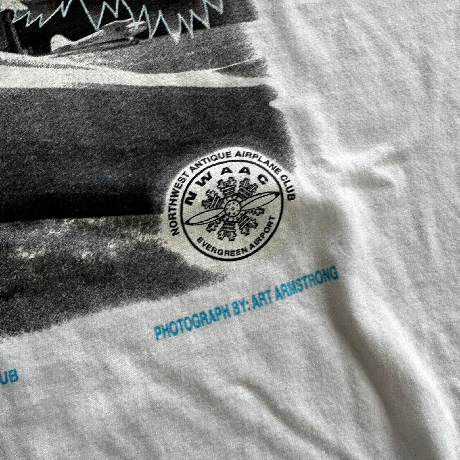 Airplane Portland Oregon Vintage T Shirt Flying Pilot Bald Eagle USA America