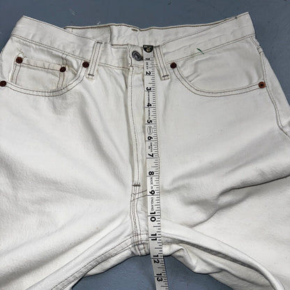 Levis 501 Vintage 90s USA XX Straight Leg Jeans White Light Wash 31x32 Act 30x30