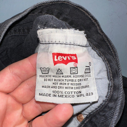 Levis 501 Vintage 90s Mexico Straight Leg Jeans 30x32 Y2K Dark Wash Act 27x30