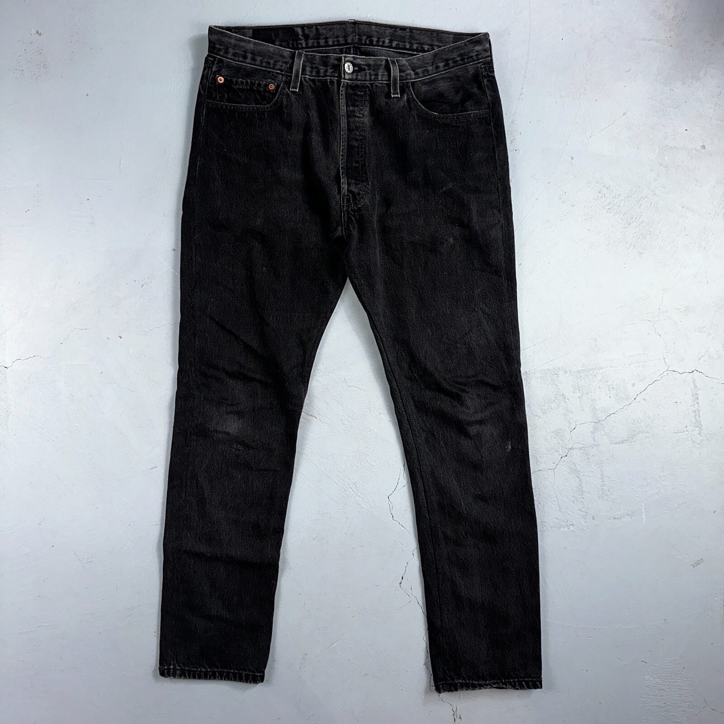 Levis 501 Vintage Y2K Mexico XX Straight Leg Jeans Black Wash 34x31
