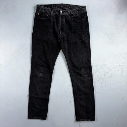 Levis 501 Vintage Y2K Mexico XX Straight Leg Jeans Black Wash 34x31