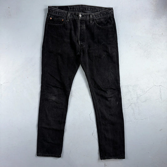 Levis 501 Vintage Y2K Mexico XX Straight Leg Jeans Black Wash 34x31