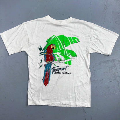 Freeport Grand Bahama Parrot VTG T Shirt Animals Bird Palm Tree Summer Cool
