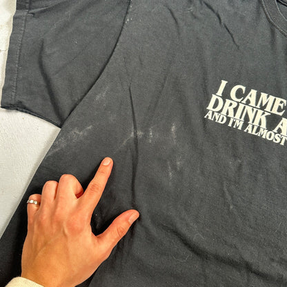 SikWorld Came Here To Drink VTG T Shirt Y2K 2009 Rare Punk Grunge Vile Skate