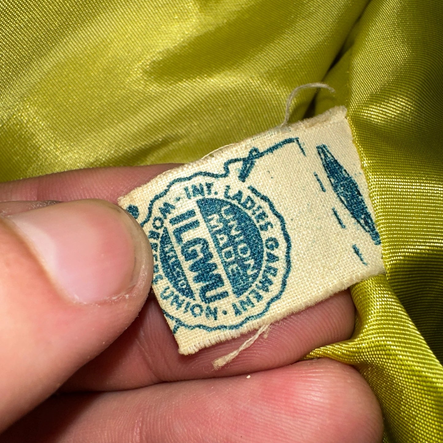 Vintage 60s Green Tennis Wool Coat ILGWU Union Mod Double Breasted Rockabilly