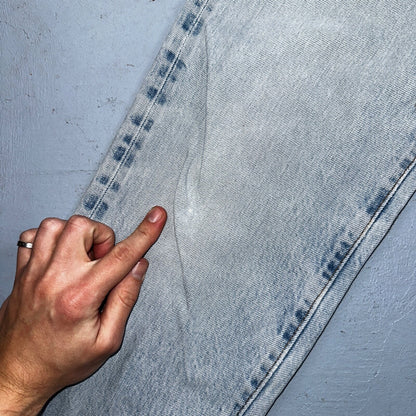 Levis 501 Vintage 80s Redline Selvedge USA XX Jeans Light Wash 66 Act 28x31