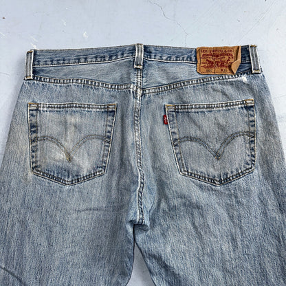 Levis 501 Vintage Y2K XX Straight Leg Jeans Blue Light Wash 36x34 Act 35x31