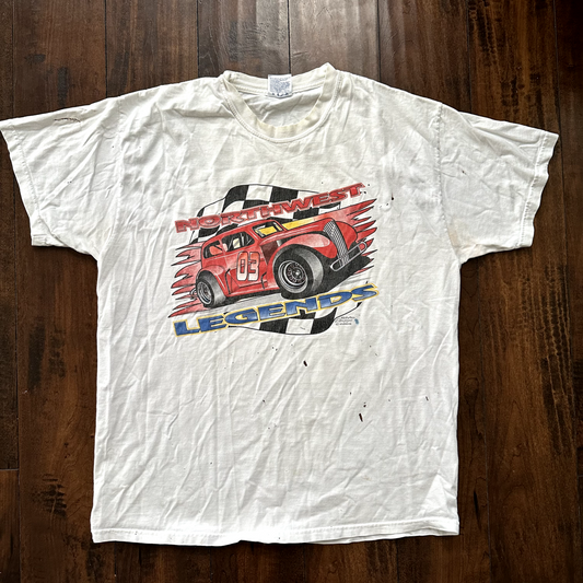 Racing Northwest Legends Car Vintage T Shirt Y2K Nascar Oregon Cool Motors