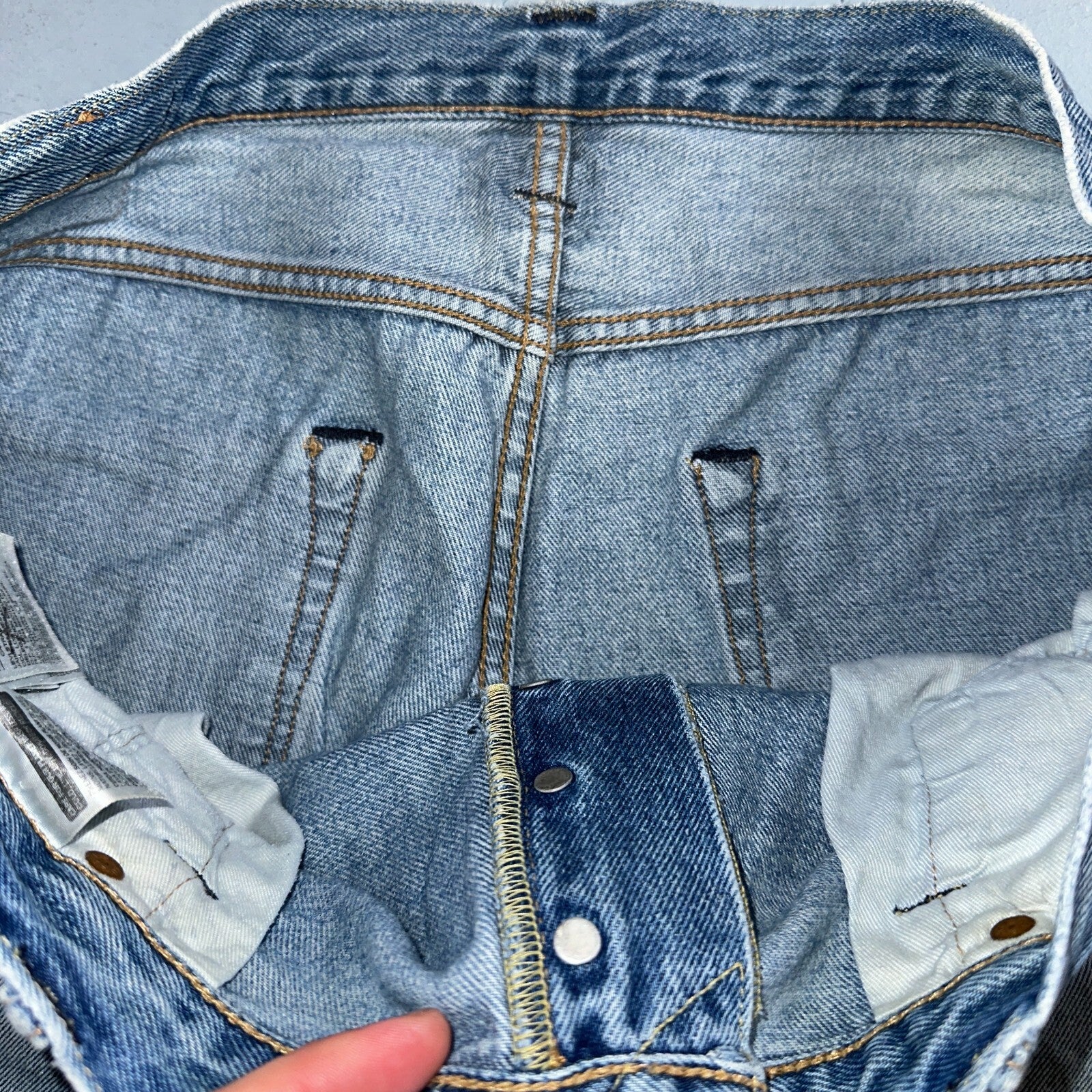 Levis 501 Y2K XX Straight Leg Jeans Blue VTG Light Wash 36x30 Act 38x29