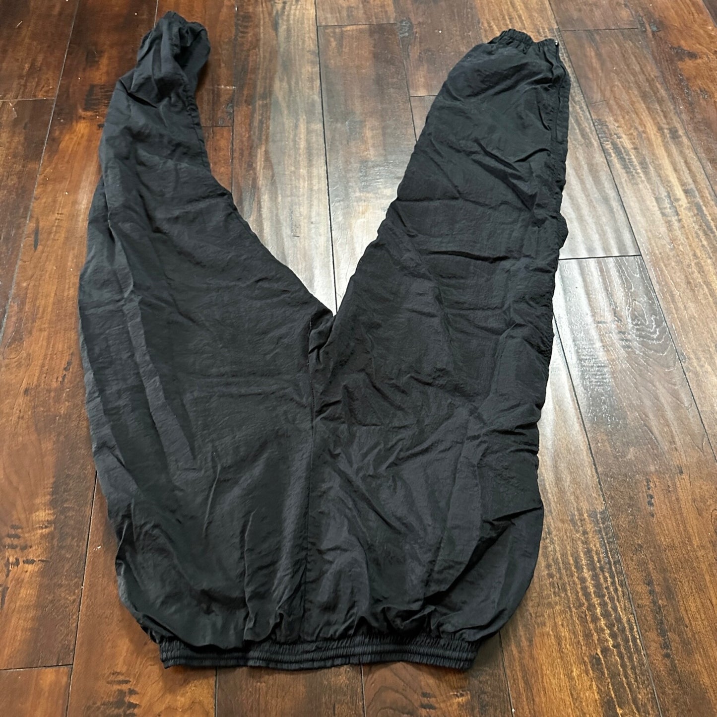 Nike Vintage 90s White Tag Windpants Track Pants Ankle Zip Unlined Black M 1990s