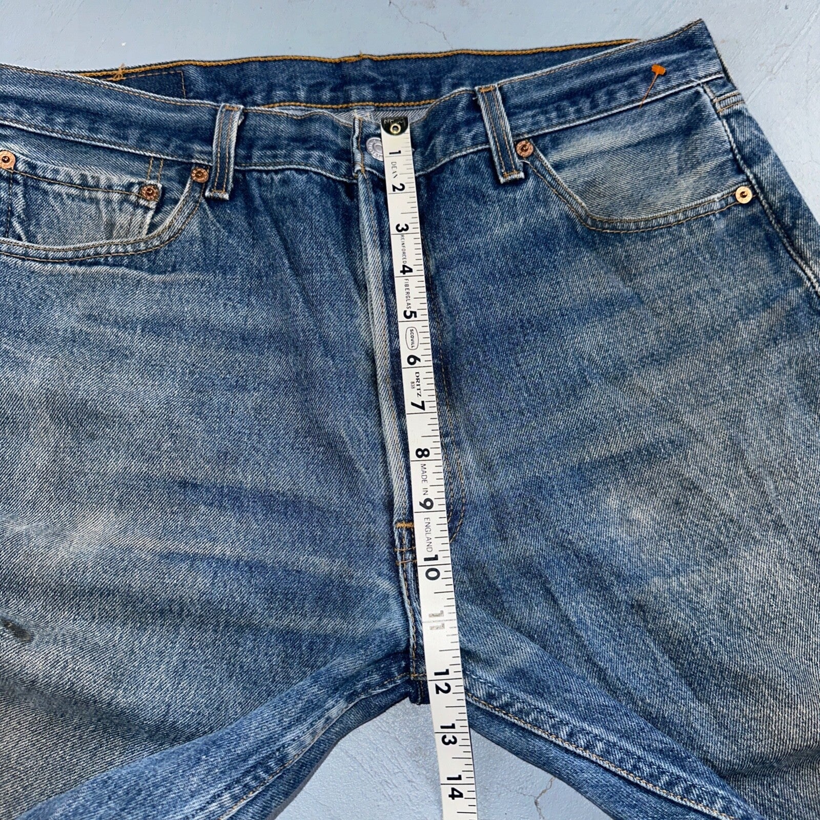 Levis 501 Vintage 90s Mexico Straight Leg Jeans 36x30 Y2K Med Wash Act 33x27