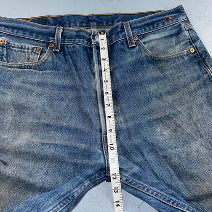 Levis 501 Vintage 90s Mexico Straight Leg Jeans 36x30 Y2K Med Wash Act 33x27