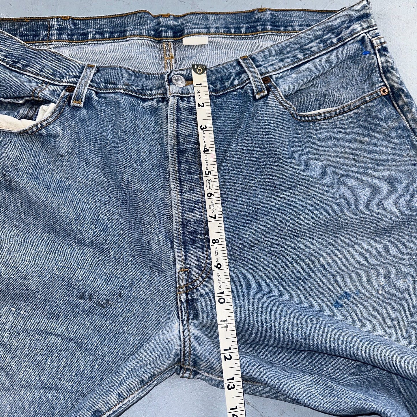 Levis 501 Vintage Y2K Mexico Straight Leg Jeans Blue Light Wash 40x30 Act 38x30