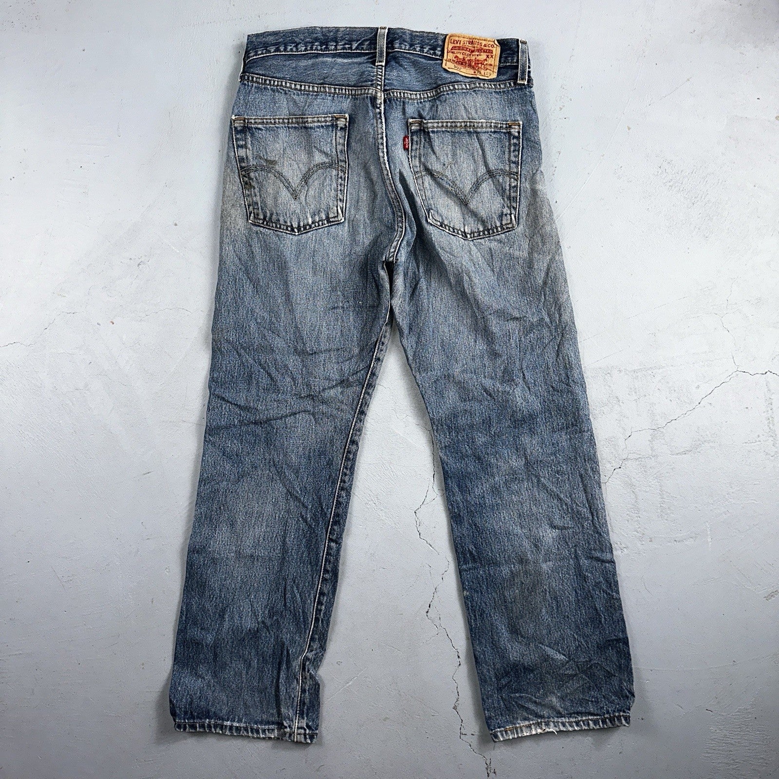 Levis 501 Vintage 90s Y2K XX Straight Leg Jeans Blue Med Wash 32x29 Act 31x28