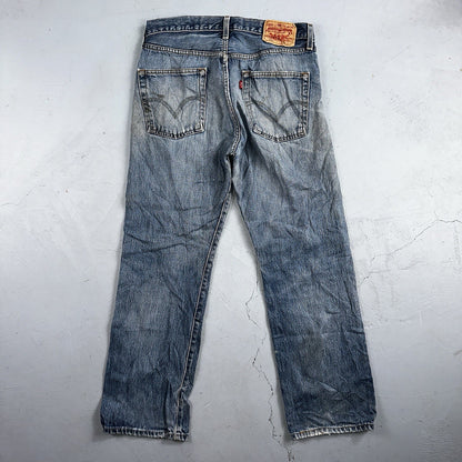 Levis 501 Vintage 90s Y2K XX Straight Leg Jeans Blue Med Wash 32x29 Act 31x28
