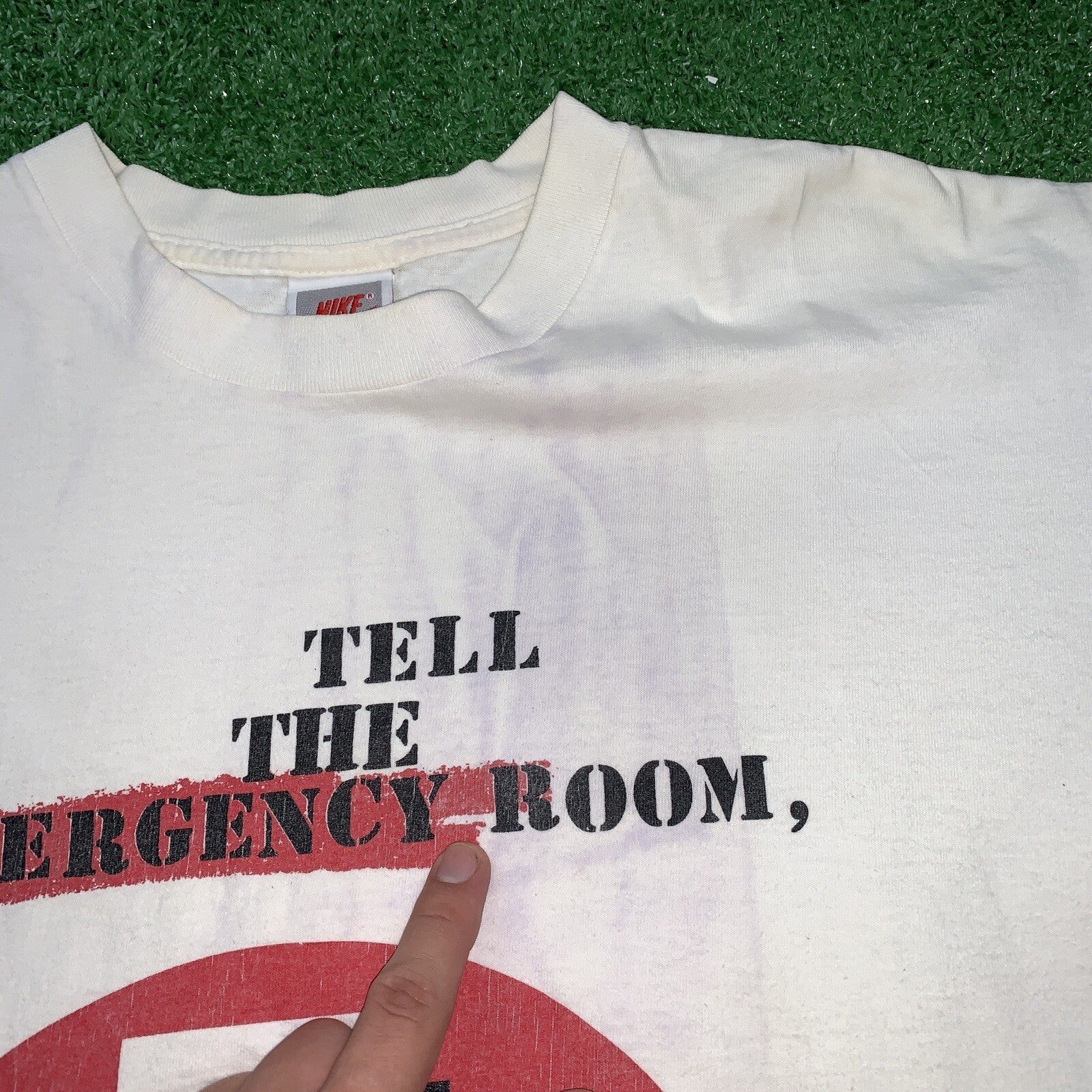 Vintage Nike T Shirt USA Rare Basic 90s Emergency Room Ball Back Tennis Gym