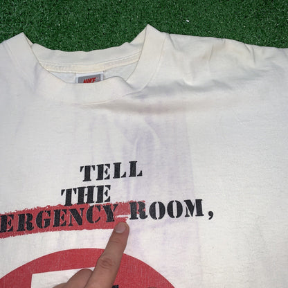 Vintage Nike T Shirt USA Rare Basic 90s Emergency Room Ball Back Tennis Gym