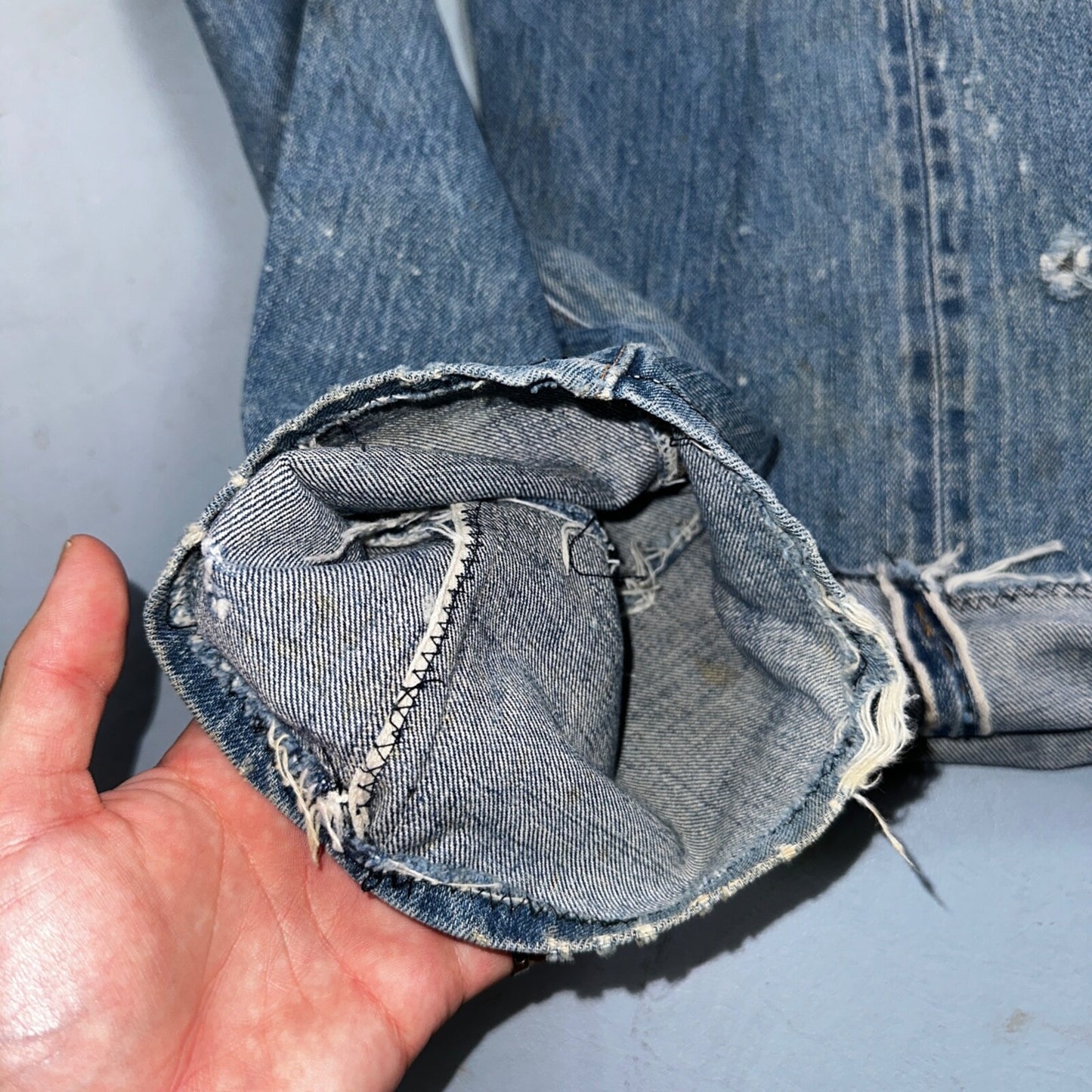 Levis 501 Vintage 80s Redline Selvedge USA XX Jeans Light Wash 34x36 Act 31x33