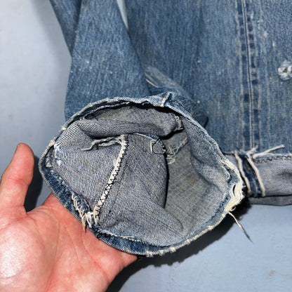 Levis 501 Vintage 80s Redline Selvedge USA XX Jeans Light Wash 34x36 Act 31x33