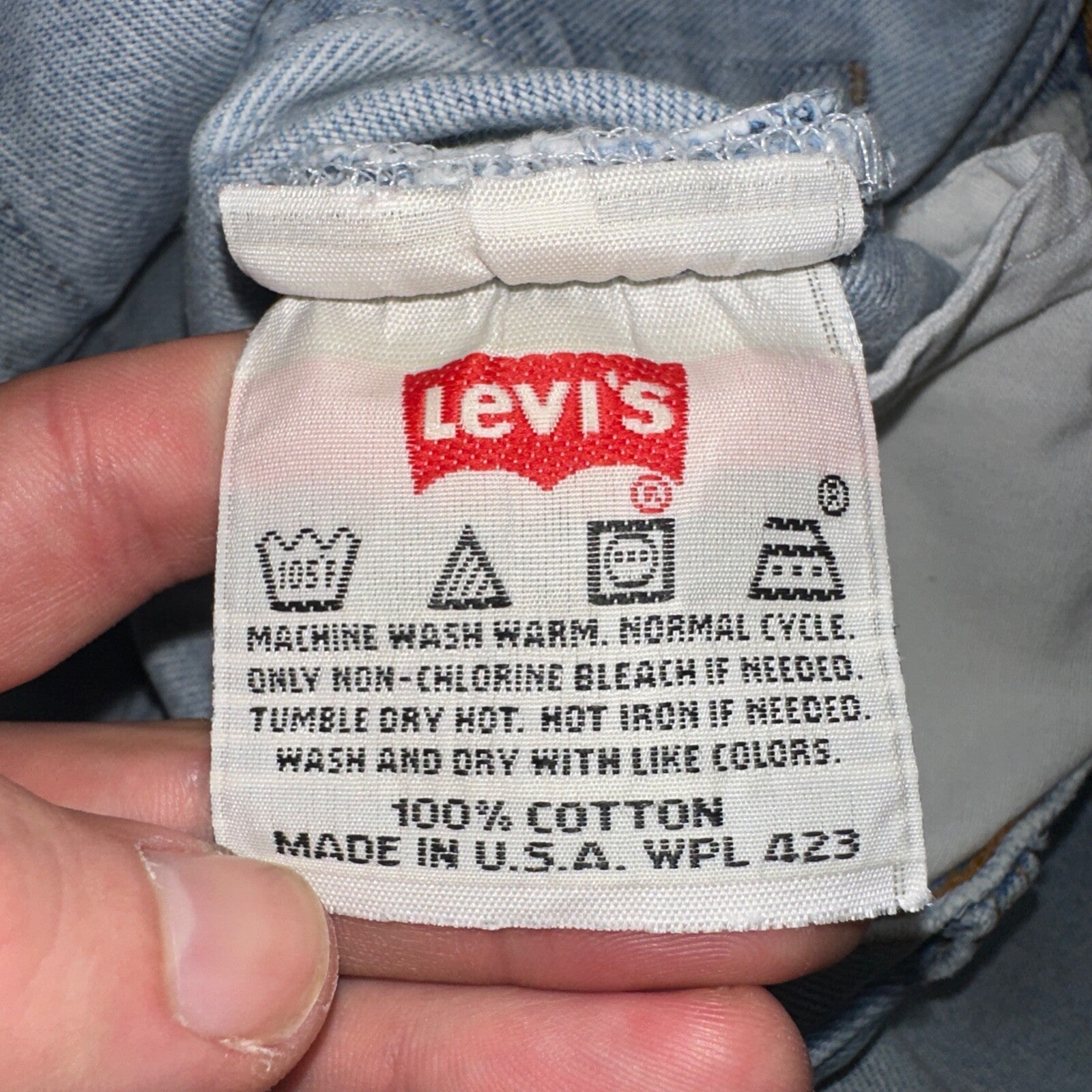 Levis 501 Vintage 90s USA XX Straight Leg Jeans Blue Light Wash 38x32 Act 37x31