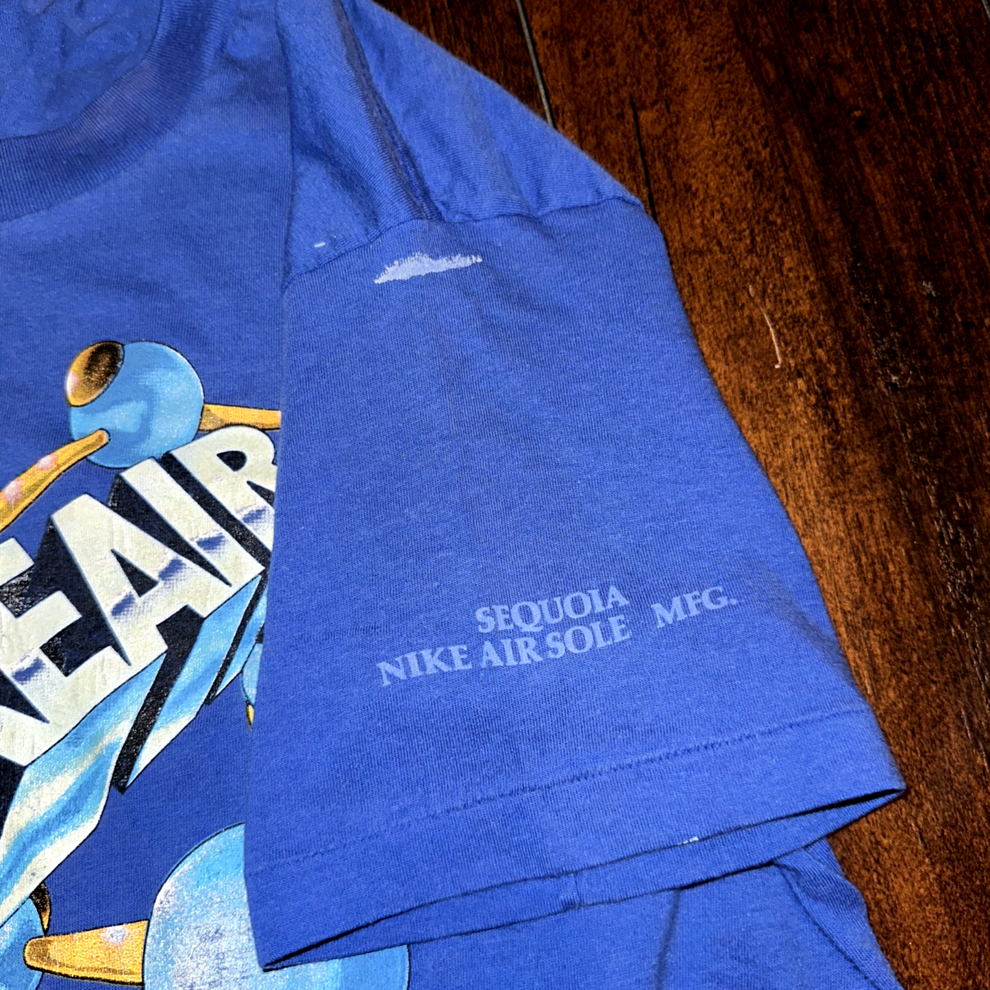 Nike Air Vintage T Shirt 80s USA Rare Air Max Atoms Bubbles Science Blue Tag