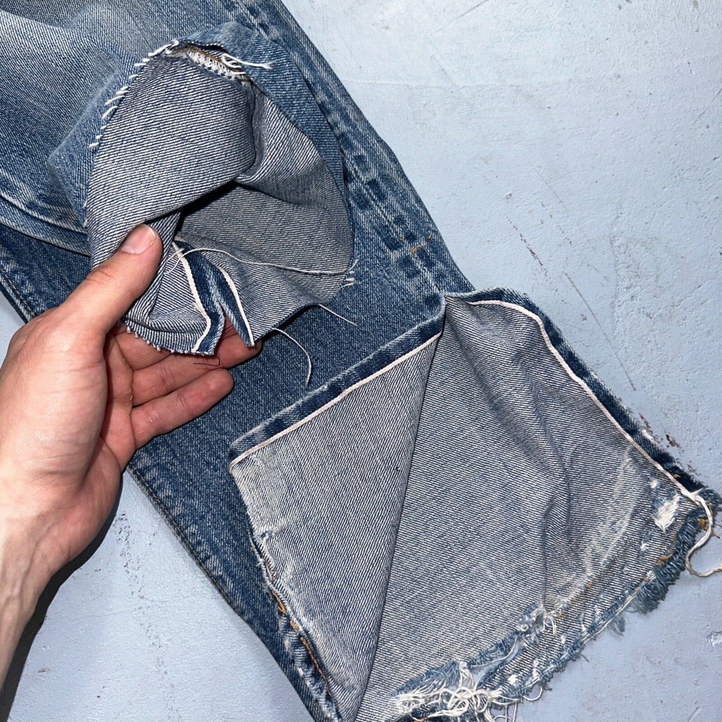 Levis 501 VTG 70s SS Redline Selvedge Jeans XX Thrashed 30x34 Act 28x29