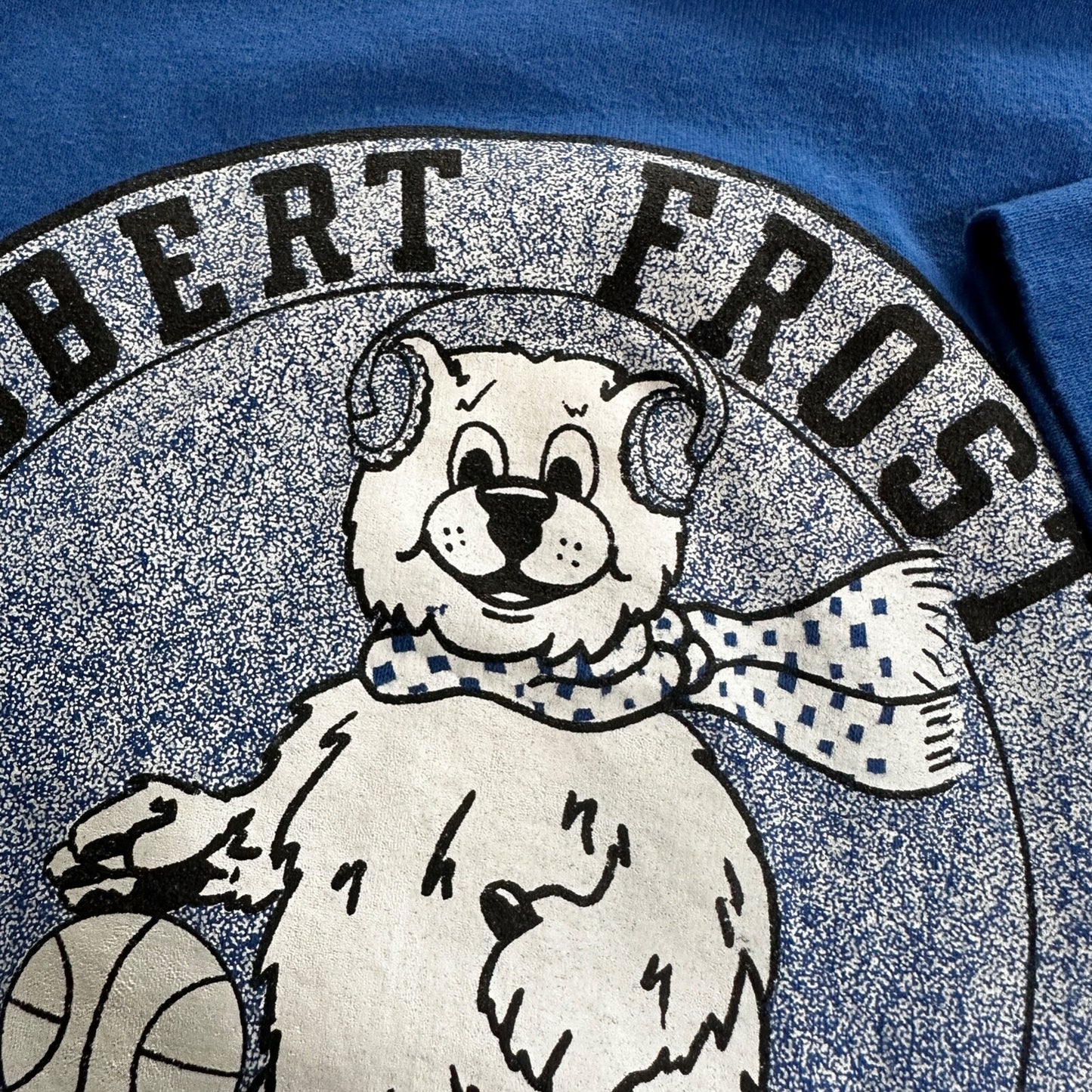 Robert Frost Bears Vintage T Shirt 80s Christmas Bear Basketball Ski Cute Winter