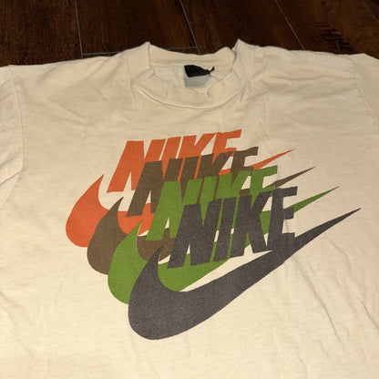 Nike Vintage T Shirt Mens 70s Quad Swoosh Stack OG Rare Pinwheel Geisha Basic