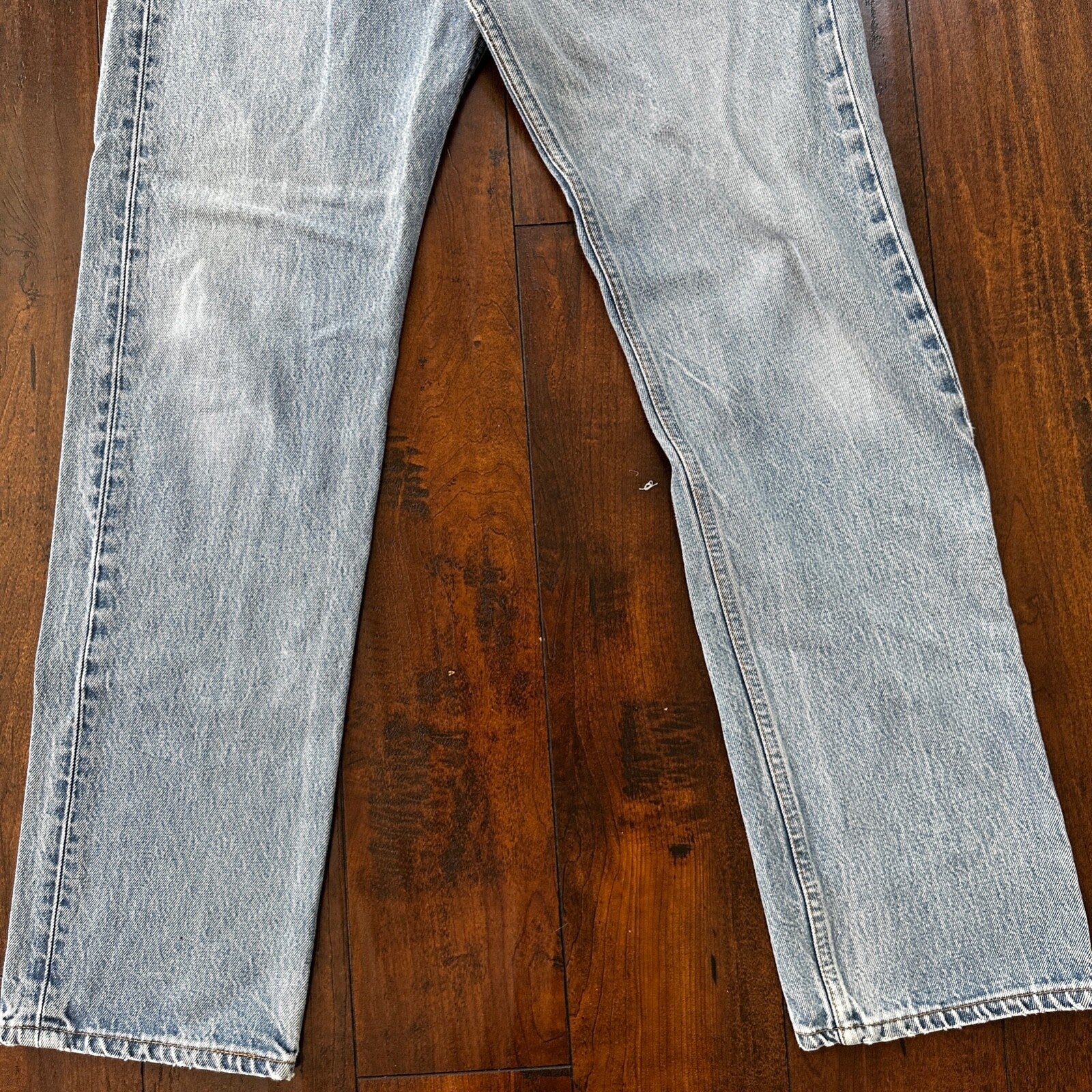 VTG 90s Levis 501 Button Fly 34x36 USA Tag Jeans Straight Wash Blue XX Act 30x32