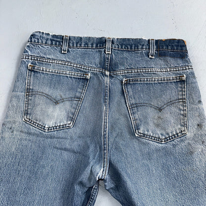 Levis 517 Vintage 80s USA Orange Tab Bootcut Flare Blue Worn Jeans Act 34x27