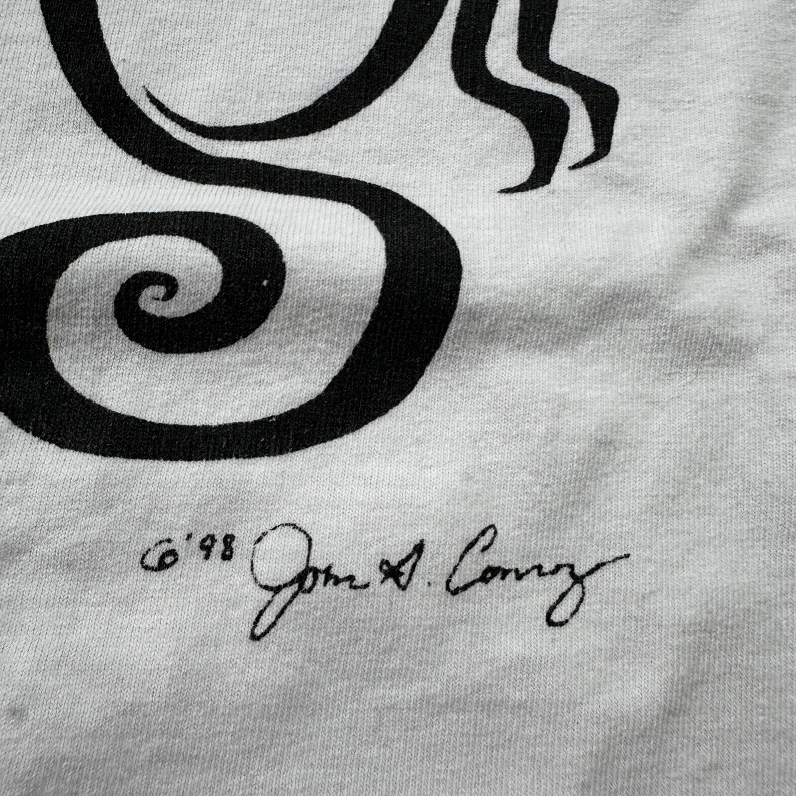 Cats 1998 Lover Animals Cute Abstract VTG T Shirt John A Conroy Nature Fun